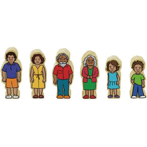 THE FRECKLED FROG - Indigenous Family - Wooden Set of 6